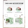 thumbnail image 2 of Caja de arena para gatos Qualasision cerrada grande con tapa verde, 2 of 7