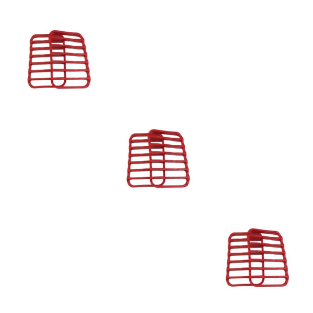 Wweixi 2x Grille de Rôtissage Durable Facile à Nettoyer et Écologique Rouge 3Ensemble