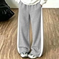 thumbnail image 2 of Edvintorg Girls Sweatpants Color Block Elastic Waisted Casual Jogger Fleece Loose Wide Leg Workout Pant with Pocket Clothes for Teen Girls Size 5-15, 2 of 9