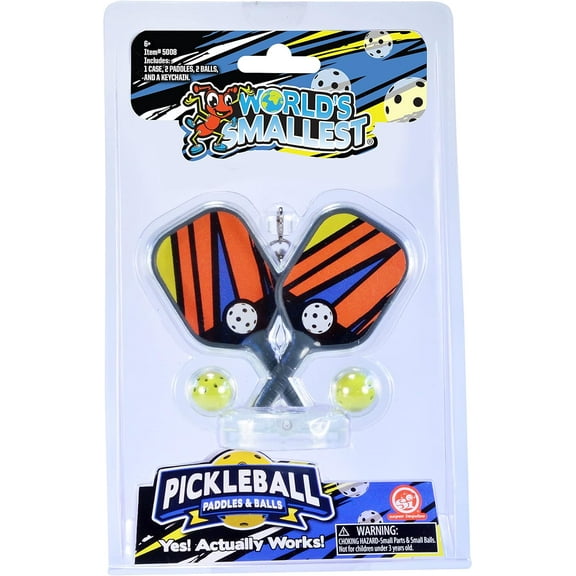 World's Tiniest Tiny Pickleball Set Multicolored 5 pc