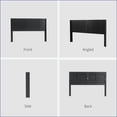 thumbnail image 6 of Queen Size Wood Headboard - Modern Farmhouse Wingback Fluted Panel, Wall Mounted Black Oak for Bedroom, 6 of 11