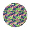 thumbnail image 1 of Abstract Mouse Pad for Computers, Camouflage Style Pattern with Vibrant Tones Modern Design Wavy Shapes Arrangement, Round Non-Slip Thick Rubber Modern Mousepad, 8" Round, Multicolor, by Ambesonne, 1 of 2