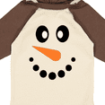 thumbnail image 4 of Inktastic Cute Smiling Snowman Face with Carrot Nose Boys or Girls Long Sleeve Baby Bodysuit, 4 of 5