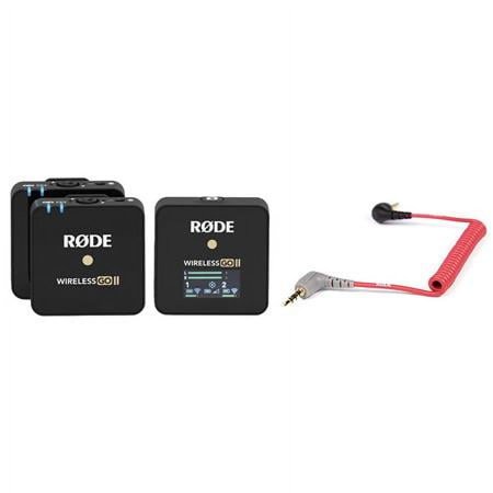 UPC: 0192223168947 | Wireless GO II Compact Microphone System with 2x Transmitters and 1x Receiver – With Rode SC7 3.5mm TRS to TRRS Patch Cable