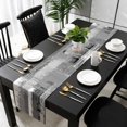 thumbnail image 3 of Grey Abstract Table Runner 36 Inches Long, Modern Mottled Art Oil Painting Kitchen Coffee Dining Table Decoration for Home Party Birthday Wedding Home Decor 13x36 Inches, 3 of 8