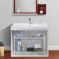 thumbnail image 5 of 2 Tier Under Sink Organizer Shelf Expandable Kitchen Cabinet Storage Rack White, 5 of 7