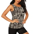 thumbnail image 2 of Fotbe Leopard And Zebra1 Womens Loose Fit Casual Flowy Slim-Fit Tank Tops Athletic Round Neck Trendy Sleeveless Summer Tops for Gym and Yoga-Large, 2 of 7