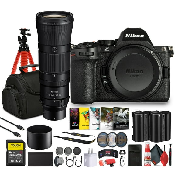 Nikon Z5 II Mirrorless Camera 24.5MP Full Frame Bundle 180-600mm Lens 64GB Card Filter Kit (International Model)