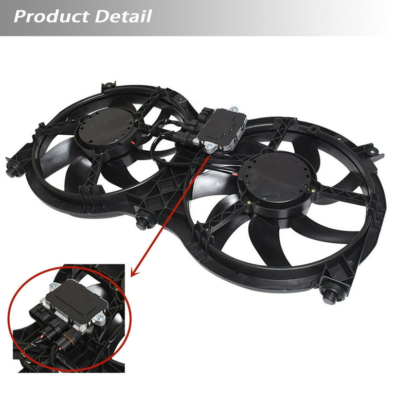 SHZAITOR Dual Radiator Cooling Fan Assembly, Aluminum Blade