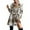 Beige, variant on Women Lattice Print Long Sleeve Single Button Front Style Long Coat winter clothing for women