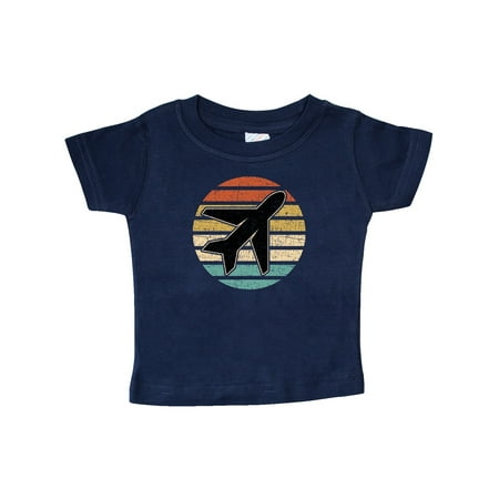 

Inktastic Airplane Pilot Vintage Sunset Gift Baby Boy or Baby Girl T-Shirt