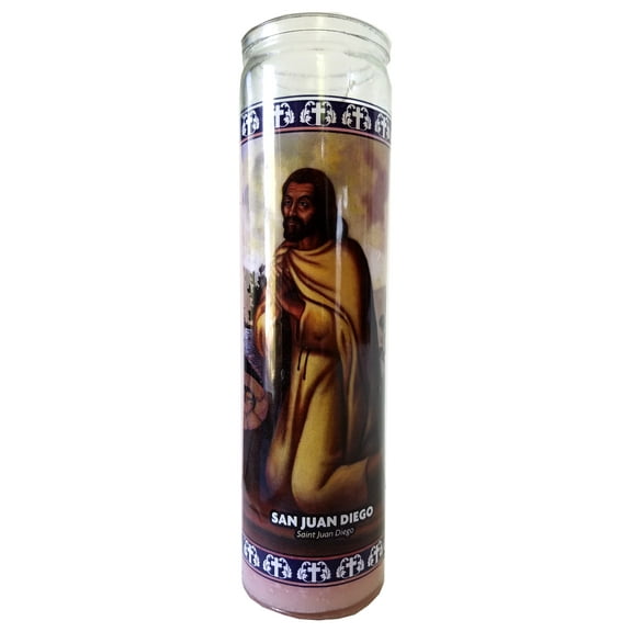 Saint Juan Diego (San Juan Diego) Pink Devotional Candle