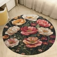 thumbnail image 4 of Boho Vintage Floral Washable Round Rug -Circle Area Rugs for Nursery Bedroom, Vintage Non Slip Non Shedding Low Pile Carpet for Living Room Coffee Table Entryway, 4 of 6