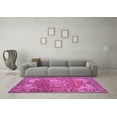 thumbnail image 3 of Ahgly Company Indoor Round Medallion Pink Traditional Area Rugs, 4' Round, 3 of 4