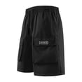 thumbnail image 2 of Dxzfnsa Men's Cargo Shorts Casual Plaid Relaxed Loose Fit Elastic Waist Multi Pocket Pants Regular Big XS-2XL, 2 of 9