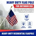 thumbnail image 2 of Online Stores 7’ White Aluminum Flagpole with 2 Clear Plastic EZ Mount Clips, 2 of 5