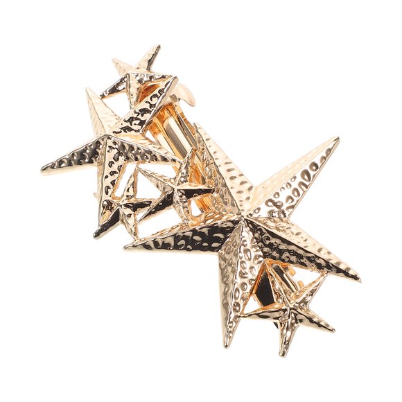 HONITANO Alloy Golden Star Hair Clip Decorative Snap Hairpin for Daily Wear and Special Occasions