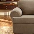 thumbnail image 2 of SureFit Stretch Pique T-Cushion Chair Covers, 3-Piece Chair Slipcover with T-Cushion Cover, Taupe, 2 of 2