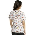 thumbnail image 3 of Tooniforms Scrubs Top For Women V-Neck Print TF614, 3 of 7