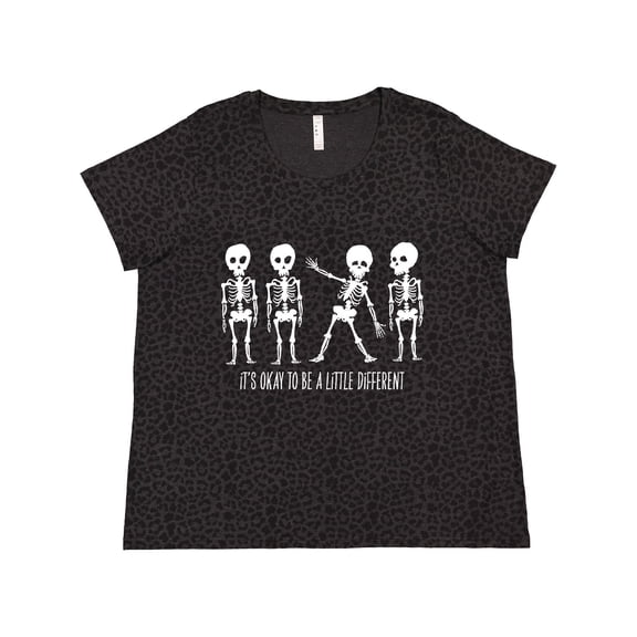 Inktastic It's Okay to Be a Little Different Skeletons Women's Plus Size T-Shirt