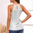 thumbnail image 6 of Business Casual Tops for Women Kelon Sleeveless Tops for Women Crew Neck Sequin Tops Outfits Trendy Clothes 2026 Casual Summer Tshirt, M, 6 of 8