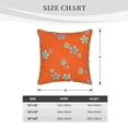 thumbnail image 6 of ZNDUO Throw Pillow, 18"x18" Bed Pillow and Couch Pillows - Indoor Decorative Pillows，Orange Flower Flowers Throw Pillow, 6 of 8