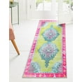 thumbnail image 4 of Unique Loom Thomas Timeless Rug Green/Ivory 2' x 6' 1" Runner Medallion Transitional Perfect For Bathroom Hallway Mud Room Laundry Room, 4 of 5