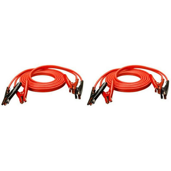 Master Mechanic 2 Pack 20 Feet 4 Gauge Jumper Cable for Roadside Emergency