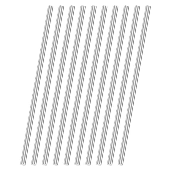 Uxcell 10-Pack 304 Stainless Steel Solid Round Rod, 3x100mm Metal Solid Shaft Rods for DIY Craft[0.12x3.93IN]