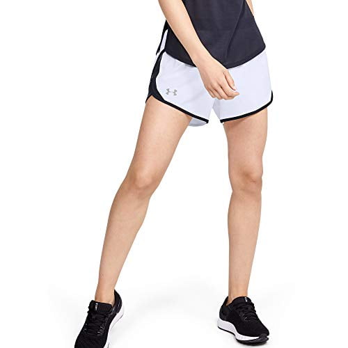 Under Armour Women's Fly By 2.0 Running Shorts , White (101)/Black , Medium  - Walmart.com