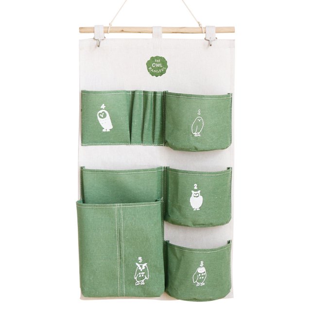 Bolsa de almacenamiento para colgar, organizador para colgar, 1 pieza de almacenamiento para colgar de tela, (verde)
