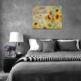 thumbnail image 6 of Farm Sunflower Daisy Bathroom Decor Wall Art Rustic Farmhouse Floral Butterfly Just Breathe Pictures Wall Decor Canvas Painting Prints Artwork Home Decorations Framed for Bedroom Kitchen 16"x12", 6 of 6
