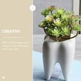 thumbnail image 4 of Jiandong Small Cactus Pot 6pc Tooth Shaped Ceramic Succulent Planter Pots for Home/Office Decor(2.76X2.76X3.94Inch), 4 of 11