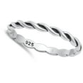 thumbnail image 4 of Rope Twist Stacking Ring .925 Sterling Silver Band Jewelry Female Male Unisex Size 3, 4 of 4