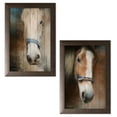 thumbnail image 2 of Gango Home Decor Country-Rustic Blaze & Old Gray Mare; Two 12x18in Art Prints in Brown Frames, 2 of 6