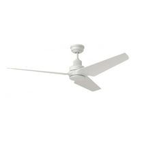 3 Blade Ceiling Fan with Light Kit in Transitional Style-14.5 inches Tall and 52 inches Wide-Matte White Finish Bailey Street Home 96-Bel-4828573