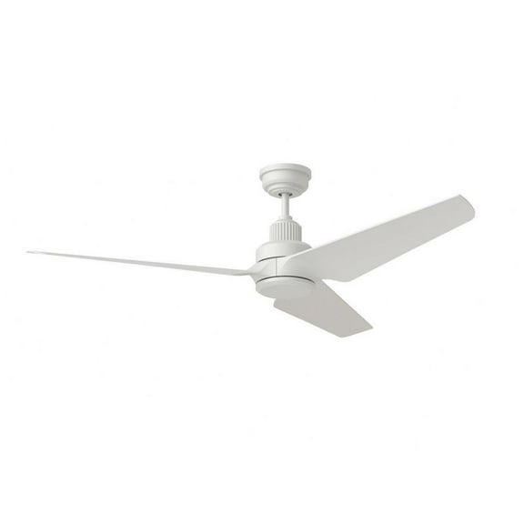 3 Blade Ceiling Fan with Light Kit in Transitional Style-14.5 inches Tall and 52 inches Wide-Matte White Finish Bailey Street Home 96-Bel-4828573