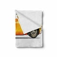 thumbnail image 2 of Vintage Soft Flannel Fleece Throw Blanket, Retro Nostalgic Cars Auto Engine Vehicle Inspired Lifestyle Design, Cozy Plush for Indoor and Outdoor Use, 60" x 80", Earth Yellow Black, by Ambesonne, 2 of 6