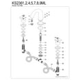 thumbnail image 3 of Kingston Brass KS2365ML Milano Two-Handle Deck Mount Roman Tub Faucet, Oil Rubbed Bronze, 3 of 4