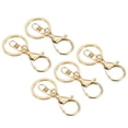 thumbnail image 1 of Unique Bargains Key Chain Rings Lobster Clasps Keyring Keychain Holder, Gold 5 Pack, 1 of 5