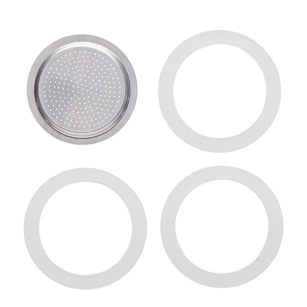 Silicona De Repuesto De Seguridad De Grado Alimenticio Para 6 Tazas Con 1 Filtro De Aluminio De Repuesto,3 Juntas Guardurnaity HA027714-01