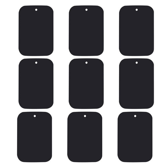 9 Pack Metal Plates for Phone Magnet with Adhesive - Replacement for Phone Car Mount Holder