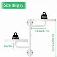 thumbnail image 2 of Mosawomo 2-Layer Rotating Window Sill Plant Rack Metal Plant Rack Wall-Mounted Flower Pot Rack Suitable for Indoor and Outdoor Gardens (White), 2 of 6