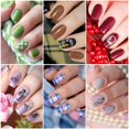 thumbnail image 2 of Born Pretty Nail Stamping Plates Set Plaid Flowers Leaves Lace Nail Art Image Plates Spring into Winter Stamp Templates Kit Image Manicuring DIY Printing Tools 8PCS, 2 of 4