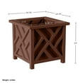 thumbnail image 5 of Pure Garden Outdoor Lattice Planter Box - 14.75-Inch Plant Pot, Brown, 5 of 8