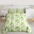 thumbnail image 2 of Feelyou Lucky Gnome Full Size Comforter Sets, Seasonal Spring Holiday Bedding Sets, 3pcs, 2 of 8