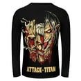 thumbnail image 3 of Attack On Titan Mens T-Shirts Long Sleeve Printed Shirt Soft Casual Tee Top Fashion Lightweight Blouse L, 3 of 6
