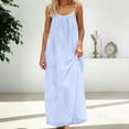 thumbnail image 3 of Women's Strap Backless Loose-fitting Resort Long Dress, 3 of 9