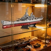 Military Series World War II Battleship Building Kit, 2228 Pieces USS Missouri Compatible with Lego-Military Army Set for Adults WW2, Toy Gift Boat Building Block Model Home Decor
