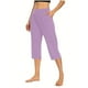 thumbnail image 1 of WILLBEST Pantalones Capri de Yoga Casuales para Mujer, Holgados, Cómodos, Deportivos, de Verano, de Pierna Ancha y Cintura Alta. Mediana, 1 of 6